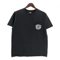 HARLEY DAVIDSON ハーレーダビッドソン ポケットＴシャツ モーターサイクル ブラック(メンズ L)中古 古着 U0571