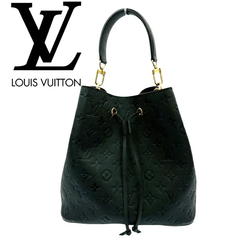 【中古美品】LOUIS VUITTON ルイヴィトン ネオノエ MM モノグラム･アンプラント レザー M45256 トップハンドル・ショルダー2WAYバック ブラック