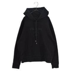 22AW PRADA プラダ ロゴ 刺繍 スウェット プルオーバー パーカー M