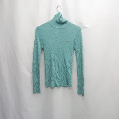 ◇ ⊆ ラコステ シンプル　胸元ロゴ 長袖 ニットセーター サイズ40 ブルー系 レディース E  【1505130004298】