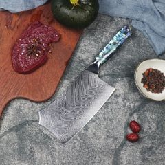 中華菜切包丁 67層 ダマスカス   包丁 VG10　中華包丁 アワビ殻柄