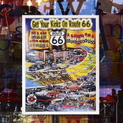 ポスター / ROUTE 66 マザーロード ルート66 アメリカン雑貨 ガレージ レース 車 インテリア オシャレ カッコイイ ビンテージ風