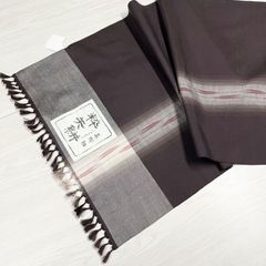 竺仙 正絹 江戸小紋 万筋 赤茶色 反物 - メルカリ
