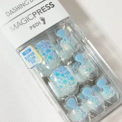 日本未発売668 DASHING DIVA 「スカイミルキーウェイ」ダッシングディバ マジックプレス フット ペディキュア ネイルチップ 付け爪 青 ブルー