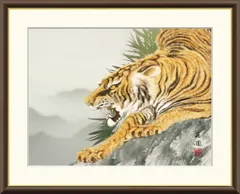 猛虎瑞雪掛軸