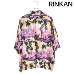 バレンシアガ 839190 TSLD3 ビスコースパームツリー半袖シャツ メンズ