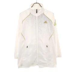 adidas アディダス メッシュ切替 トラックジャケット L ホワイト メンズ 古着