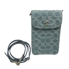 ◆ COACH / コーチ フォーン クロスボディ シグネチャー デニム 保存袋付き 【中古 美品】ai KBS
