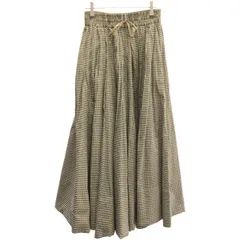 BLAMINK　ブラミンク　ツイードスカート　緑　アイボリー　プリーツ　38 BLAMINK - 美品 23SS BLAMINK ブラミンク シルク100
