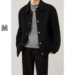 Muji Labo カシミヤ混ショートステンカラーコート ブラック M - メルカリ