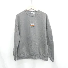 ◇ ⊂ WEGO ウィゴー バックプリント 長袖 トレーナー サイズM チャコールグレー レディース E  【1502180010248】