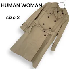 新品未使用タグ付　HUMAN WOMAN スプリングコート　Ｍ　DIAPLEX ◇ウールナイロンオックスステンカラーコート