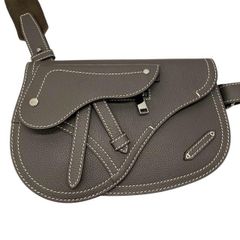 【美品】Christian Dior ディオール 1 ADO044 YKK H00N ショルダーバッグ ボディバッグ サドルバッグ グレイン レザー ブラウン サドル
