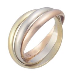 カルティエ Cartier トリニティ スリーカラー リング #51 K18YG K18WG K18PG 仕上済