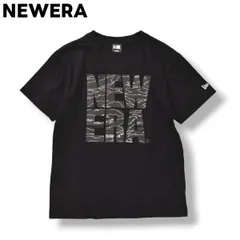 ニューエラ NEWERA スクエアロゴ プリント クルーネック 半袖 Tシャツ トップス カットソー M ブラック メンズ