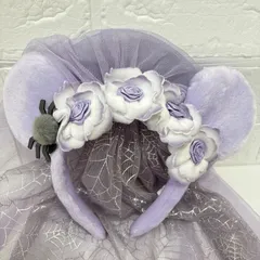 最終価格／今月で削除予定 ディズニーカチューシャ 2019 花嫁カチューシャ ハロウィン パープル タグ付き