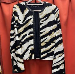 GUCCI グッチ　ゼブラ　柄　ジャケット　ノーカラー　イタリア製 S　相当　36