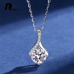 上級 EU製 ★ROBEAN・人工ダイヤモンド・ペンダント★s925 シルバー 合成ダイヤモンド オシャレ 貴重 幸運 贈り物 ギフト プレゼント2   1.56*0.9cm MP826527