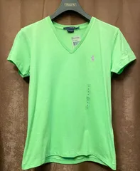 ☆タグ付き新古品☆ RALPH LAUREN SPORT VネックTシャツ ライトグリーン Sサイズ