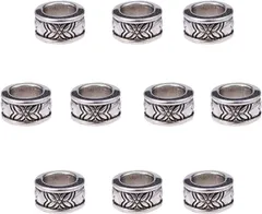 アクセサリーパーツ DIY用 ジュエリー製作 チャーム メタルビーズ ロンデル クラフト ビーズ チベッ風 コラム型 手作り素材 穴5mm 8mm スペーサービーズ 合金 アンティークシルバー 約100個 PandaHall PH