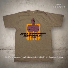 80-90s Unknown “HOT SUMMER REPUBLIC” S/S Graphic T-Shirt ノーブランド グラフィックTシャツ 半袖 グレー 両面プリント シングルステッチ 真夏共和国 アート系