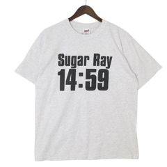90年代 anvil Sugar Ray シュガーレイ 14:59 半袖Ｔシャツ バンド グレー(メンズ L)中古 古着 A5037