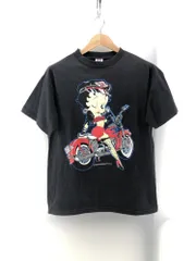 【中古】90s Betty Boop バイク S/S Tee ブラック L ベティ ブープ[24]