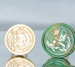 フラワーシリーズ23　鶴シーリングスタンプ スタンプヘッド