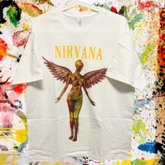 ニルヴァーナ リプリント Tシャツ 半袖 メンズ 新品 個性的 白 NIRVANA ニルバーナ ヴィンテージ　ナ スメリー ロゴ　ニルバーナ カート・コバーン　 グレンジ　 90s　 バンド　ニルバーナ Nevermind　In Utero