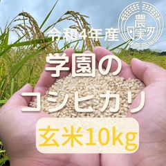 農業学校の学生と作った【コシヒカリ】玄米10kg　令和4年産新米　お米10キロ