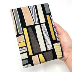 布ブックカバー レクタングル/テキスタイル 文庫本サイズ リバーシブル ハンドメイド B169
