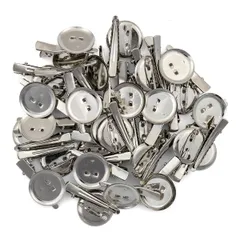 【特売】【CRSHIP】クラシップ ブローチ台 ピン・クリップ付きハンドメイド 手芸 パーツ 髪留め 服飾資材/造花 金具 DIY30個セット (台座3cmクリップ4.5cm)