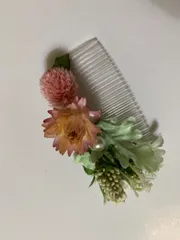 七五三 髪飾り 可愛いお花パール付き ブリザードフラワー コーム付き mp22