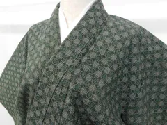 塩沢お召 正絹 紬 グラデーション 広衿 袷 着物 翼-355 miyagawa-kimono_sb13260