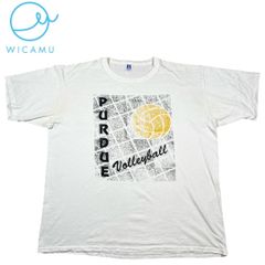 【90s USA製】RUSSELL ATHLETIC パデュー大学 バレーボール Tシャツ XL ビンテージ 古着 ラッセルアスレチック シングルステッチ アメカジ