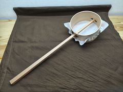 【逢絢亭・新品】茶道具 水屋道具 水漉杓 布付き 木地 木製 紙箱入り
