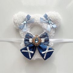 ホワイト＆ブルーくま ④ にじぱぺっと ぬい服 着ぐるみ