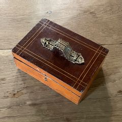 フランスアンティーク 　ビジューボックス　コフレ　宝石箱　木箱装飾【513】