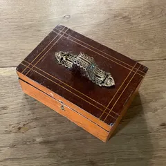 フランスアンティーク メタルボックス ジュエリー bijoux 作家サイン入 フランスアンティーク メタルボックス ジュエリー bijoux 作家