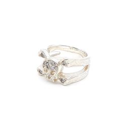 Loree Rodkin ローリーロドキン リング SILVER 925 シルバー キュービックジルコニア スカル＆ボーンズリング SKULL & BONES RING T5041213