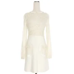 ディースクエアード DSQUARED2 23AW D2 Lacey Mini Dress レース ミニドレス ワンピース 長袖 36 ホワイト 白 S75CV0676 国内正規のサムネイル