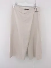 ◇ Demi-Luxe BEAMS シンプル オフィスカジュアル ガウチョ ワイド パンツ サイズ36 ライトベージュ系 レディース E  【中古】 【1305220001905】