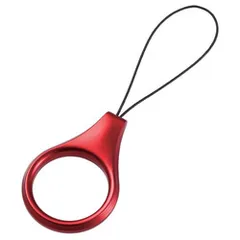 【新品・2営業日で発送】ELECOM エレコム スマホ用ストラップ／フィンガーストラップ／アルミライク／レッド(P-STFALRD)