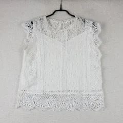 レディース レース ノースリーブ ブラウス ( 55 )