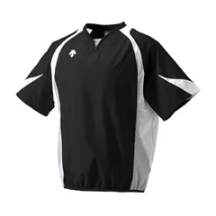 DESCENTE デサント 半袖ウインドジャック ブラックxホワイトxシルバー Oサイズ PJ-321B BKWH | スポーツ スポーツ用品 野球 ベースボール ベースボールウェア トレーニングウェア アウター 半袖 ウインドジャック 裏地なし 防風性 軽量