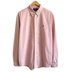 Ralph Lauren ラルフローレン CLASSIC FIT ボタンダウンシャツ コットンシャツ 長袖シャツ ワンポイントロゴ 刺繍 ピンク系 XLサイズ No.Y965