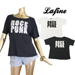 ラファイン tシャツ レディース 半袖 トップス カジュアル 春夏 ブランド プリント ゆったり 大きいサイズ LaFine チャコールのサムネイル