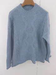 ◇ titivate ティティベイト 長袖 ニット セーター ブルー レディース E  【1304140004263】