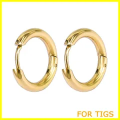 【在庫処分】DAZZARRY フープピアス リング 男女兼用 ステンレス 両耳用 【4色7サイズ】金属アレルギー対応 アクセサリー