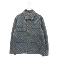 LOUIS VUITTON (ルイヴィトン) 17AW ×SUPREME LV Jacquard Denim Chore Coat ×シュプリーム  モノグラムジャガードデニムジャケット チョアコート インディゴ 418N - メルカリ